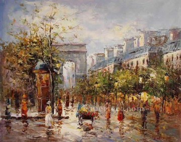 Commercial Street Scenery Painting - sy051hc street scenes cheap